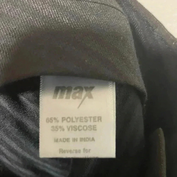 Max Black Striped Dress Pants, Size 32 - Picture 7 of 8